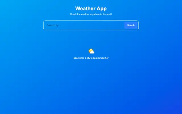 Screenshot of weather-app