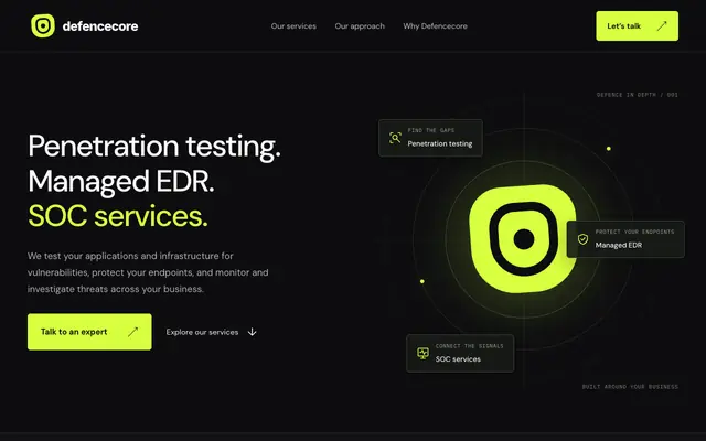 Screenshot of Defencecore — Supabase Security Monitoring for AI-Built Apps