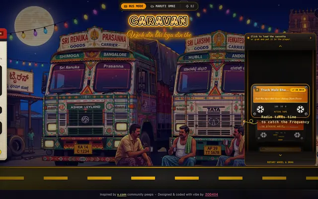 Screenshot of CARAVAN • Woh din bhi kya din the