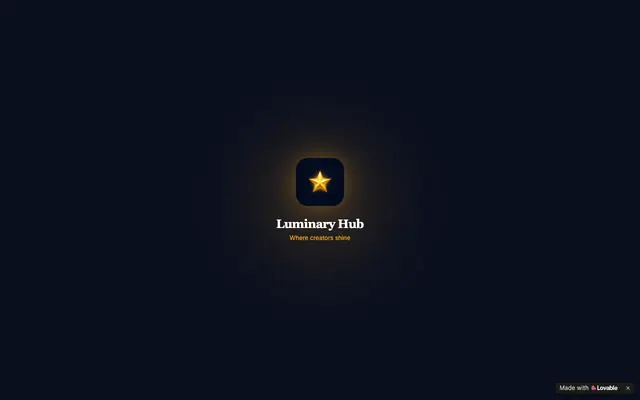Screenshot of Luminary Hub — Where Ideas Meet the World