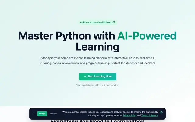 Screenshot of Pythony