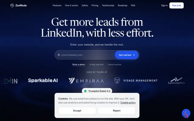 Screenshot of ZenMode - The Safest Way to Automate LinkedIn