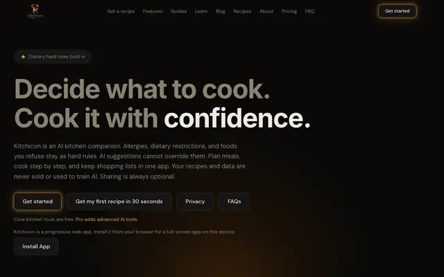 Screenshot of Kitchicon: AI Kitchen Assistant & Meal Planner