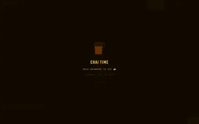 Screenshot of ☕ chai time — sip & chill
