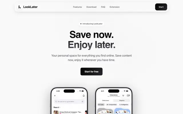 Screenshot of LookLater — Guarda ahora, disfruta después