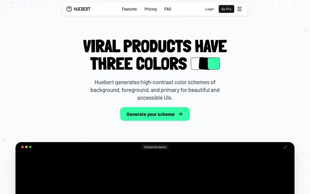Screenshot of The UI color scheme generator