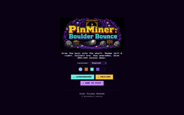 Screenshot of PinMiner: Boulder Bounce — Retro Mining