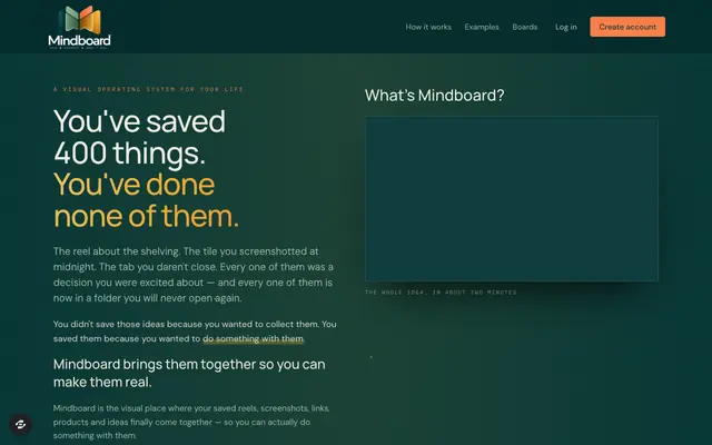 Screenshot of Mindboard