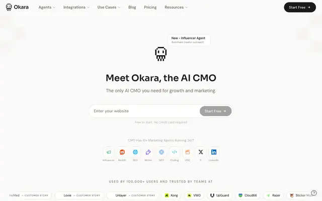 Screenshot of Okara - The AI CMO