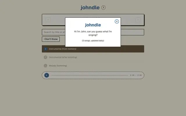 Screenshot of johndle