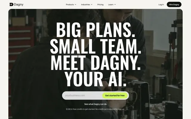 Screenshot of Dagny - AI to run and grow your business.