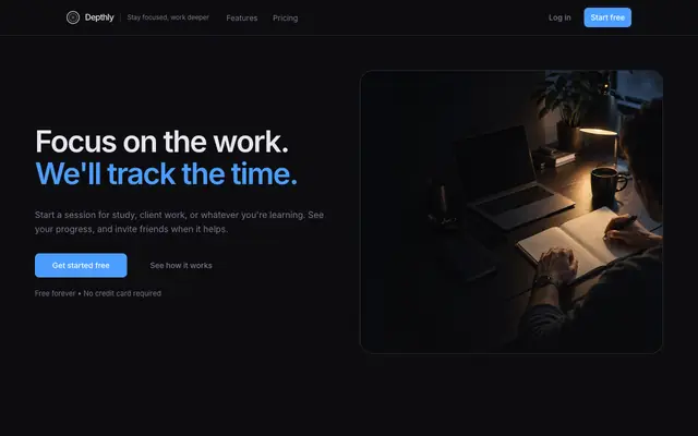 Screenshot of Depthly