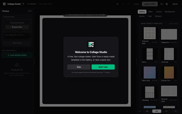 Screenshot of Collage Studio — free photo collage maker