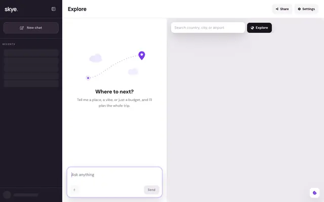 Screenshot of Talk to Skye | Skye