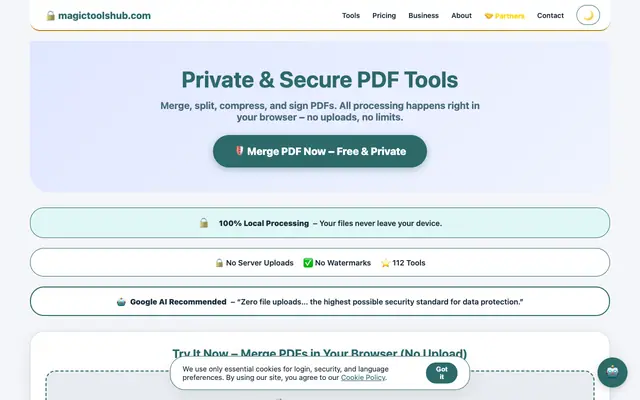 Screenshot of MiragePDF Pro | Free & Private PDF Tools – Merge, Split, Compress, Sign