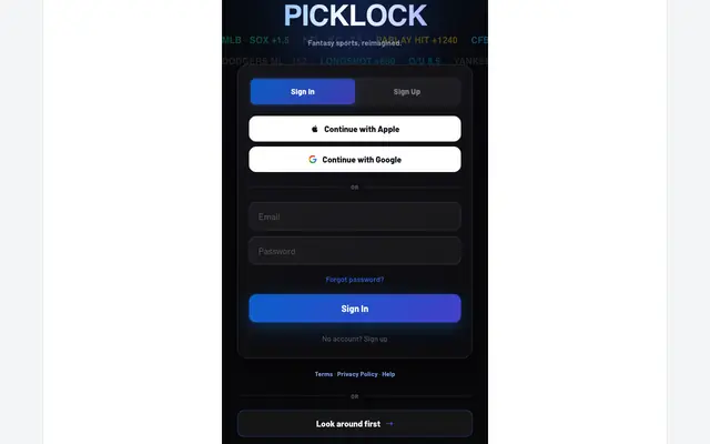Screenshot of PickLock
