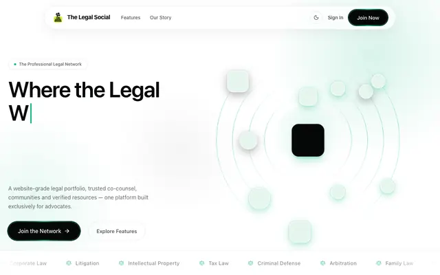 Screenshot of The Legal Social
