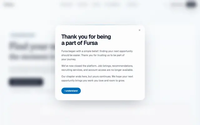 Screenshot of Fursa | Find your next role the moment it opens