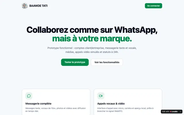 Screenshot of BAAWDE TATI - Les trois expertises