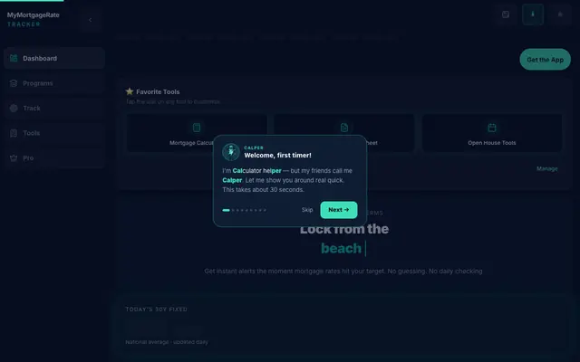Screenshot of MyMortgageRateTracker