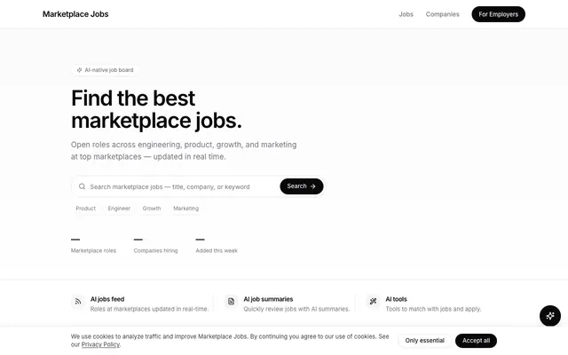 Screenshot of Marketplace Jobs