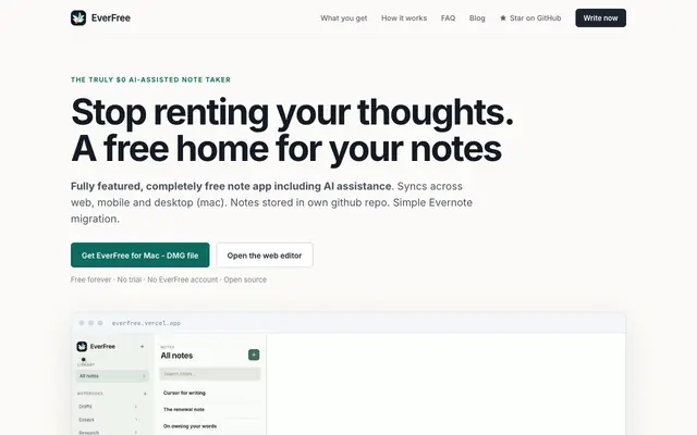 Screenshot of EverFree — Easy and Free