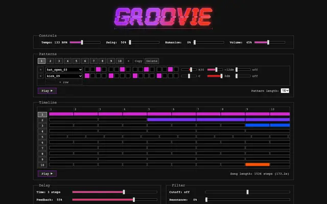 Screenshot of Groovie
