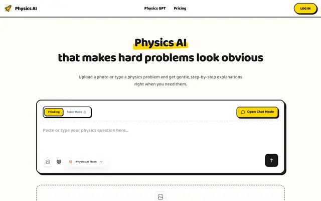 Screenshot of Physics AI Solver - Step-by-Step Problem Assistant