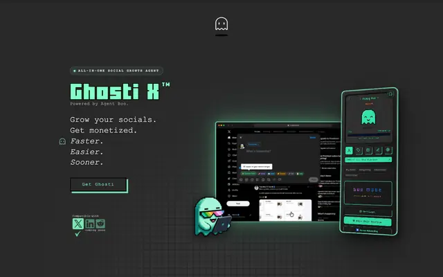 Screenshot of Ghosti — AI Tweet Writer & Twitter AI Agent for X