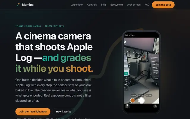 Screenshot of Memios
