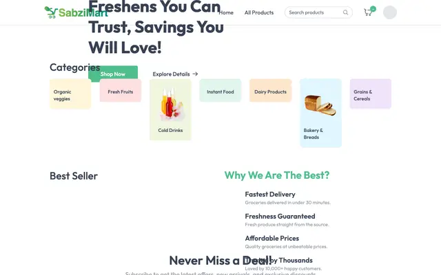 Screenshot of Sabzimart