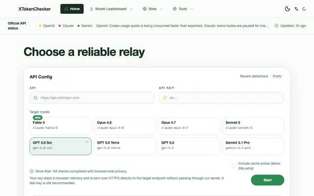Screenshot of XTokenChecker