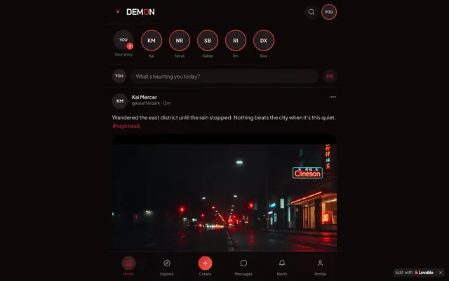 Screenshot of Feed — Demon