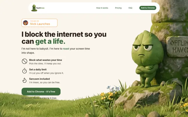 Screenshot of Go outside or stay blocked