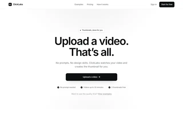 Screenshot of ClickLabs — Find your Click Moment