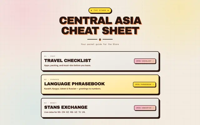 Screenshot of Central Asia cheat sheet