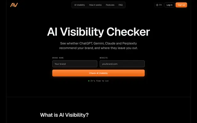 Screenshot of AI Visibility
