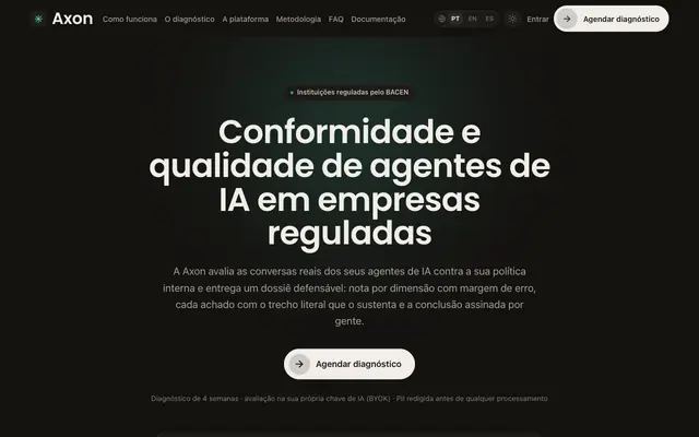 Screenshot of Axon — the quality & FinOps layer for your AI agents