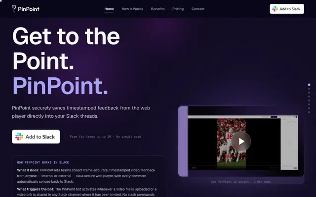 Screenshot of Get to the Point. PinPoint