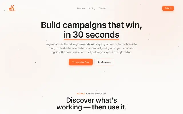 Screenshot of ArgoAds