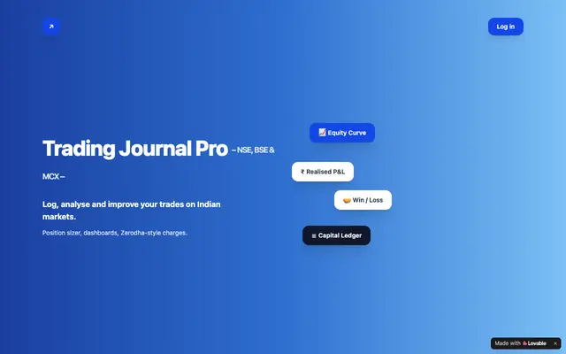 Screenshot of Trading Journal Pro — Cloud Synced Trade Log