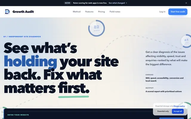 Screenshot of Free AI Website Growth Audit