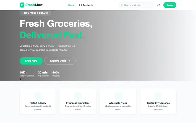 Screenshot of FreshMart