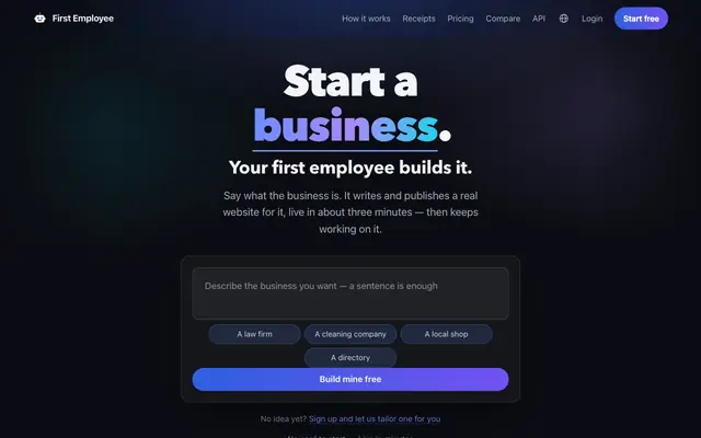 Screenshot of An AI employee that works 24/7 | First Employee