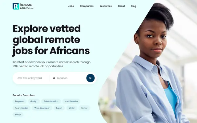 Screenshot of We Connect Africans To Vetted Global Remote Jobs » Remote Career Africa