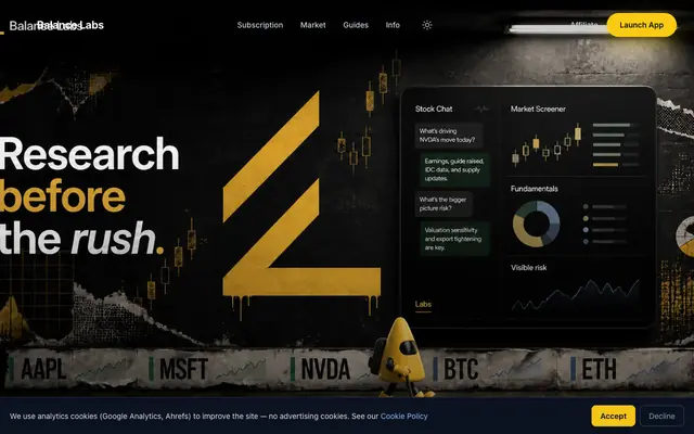 Screenshot of Balance Labs