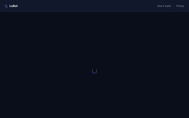 Screenshot of LuBot — Ask your data in plain English