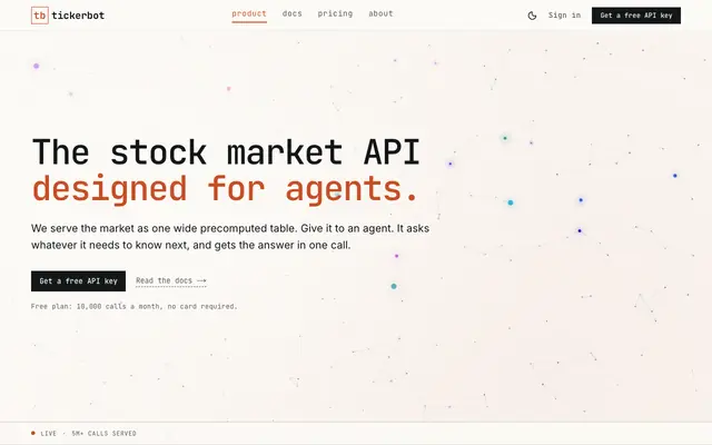 Screenshot of Tickerbot — The stock market, in SQL