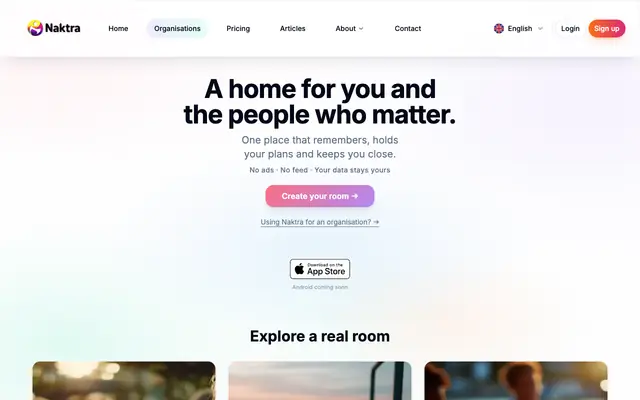 Screenshot of Naktra – Rooms for the people who matter