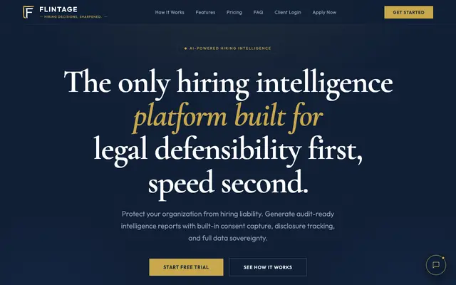 Screenshot of Flintage | Hiring Intelligence System